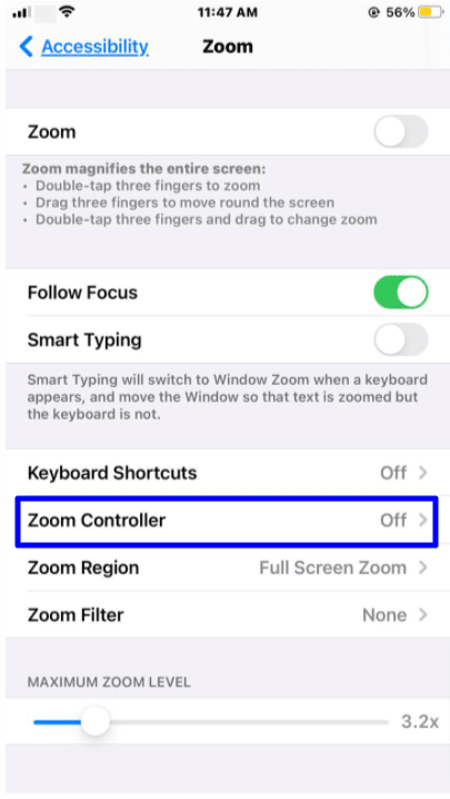Operate Zoom in Accessibility on iPhone and iPad!