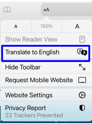 Translating web pages in Safari is now easier!