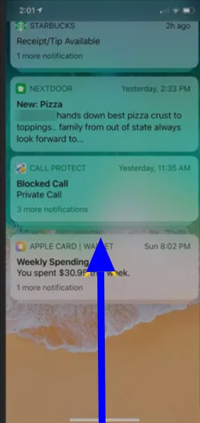 use iOS Notification Centre