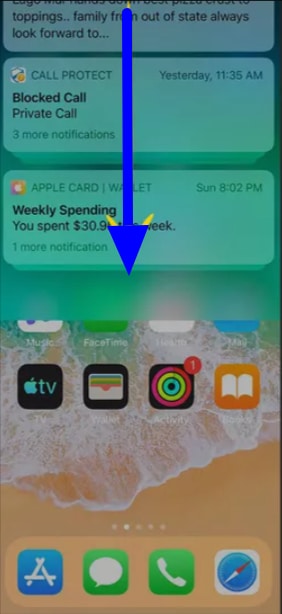 use iOS Notification Centre