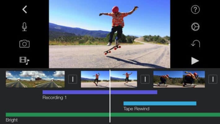 iMovie interface