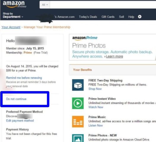 Signing up for Amazon Prime to get exciting benefits!