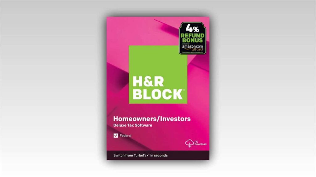 H&R block Deluxe + State 2020, Online tax filing