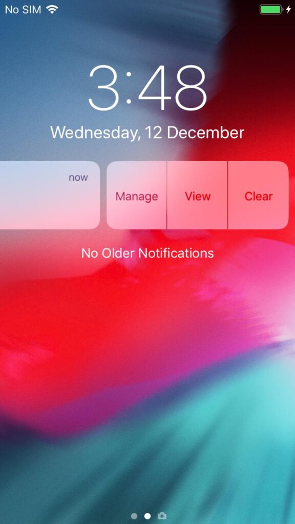 use iOS Notification Centre