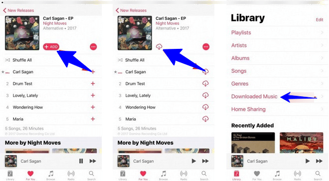 add music and download music in iPhone