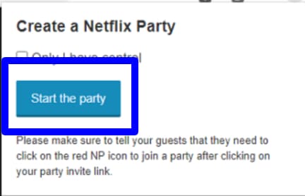 set up Netflix party - Teleparty 