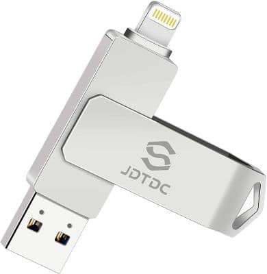 JDTDC Apple MFi-Certified Photo-Stick flash drives for backing up iPhone