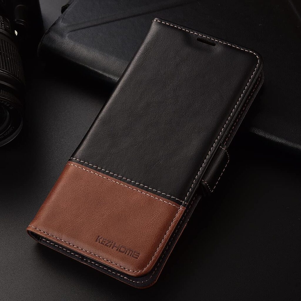 KEZiHOME Case for iPhone 13, Genuine Leather