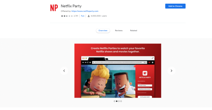 set up Netflix party - Teleparty 