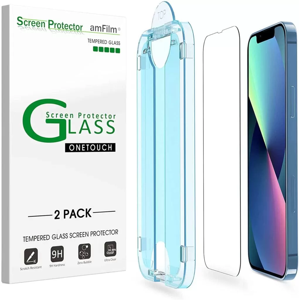 amFilm Screen Protector Compatible with iPhone 13
