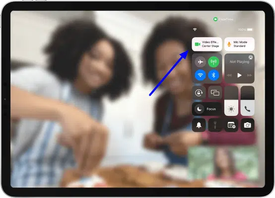 Lubage Center Stage tehnoloogia FaceTime'i kõne ajal