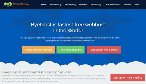 Byethost- free web hosting