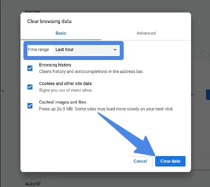 Clear Browsing Data