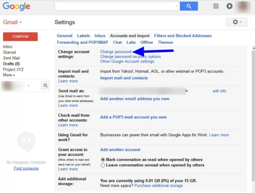 Kaitske oma Gmaili kontot