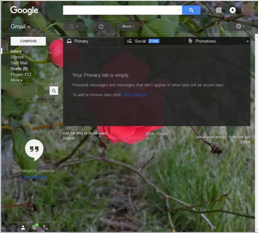 Customize your monotonous Gmail using themes and backgrounds!