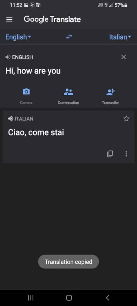 google translate