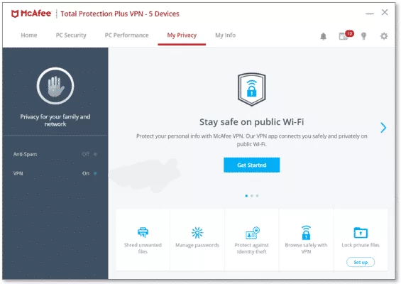 McAfee Total Protection VPN