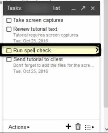 Creating tasks in your Gmail!