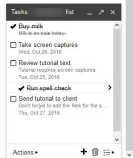 Creating tasks in your Gmail!
