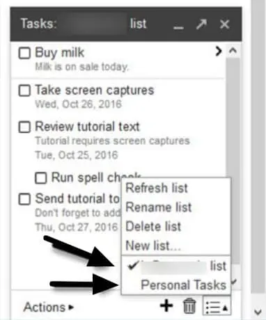 Tasks in Gmail