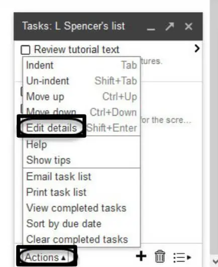 Creating tasks in your Gmail!