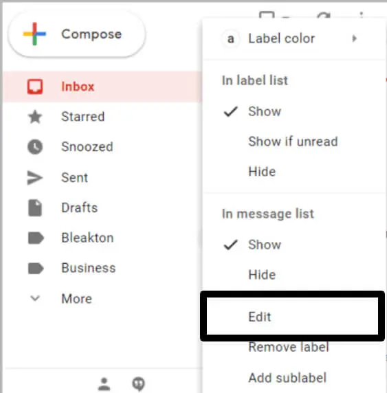 Gmail Labels