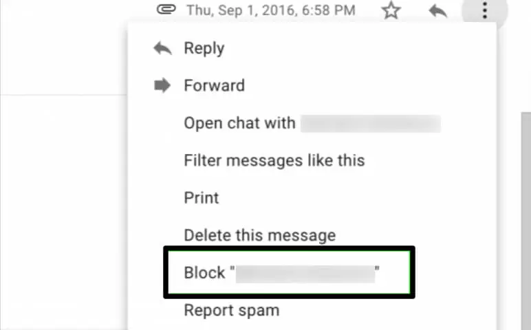 Blokeeri keegi Gmailis