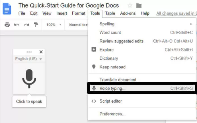Google Docs'i