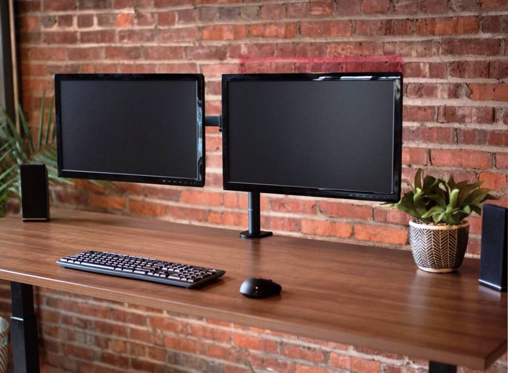 Vivo Dual Desk Mount Monitor stand