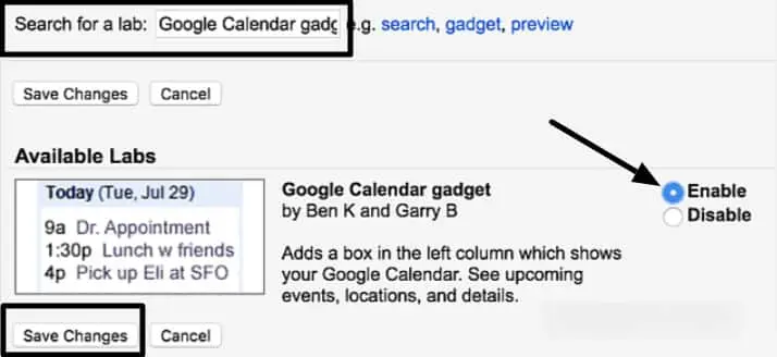 Lisää Google-kalenteri-gadget Gmailiin! 