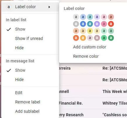 Gmail quick tip: Use color-code your Gmail labels/folders!