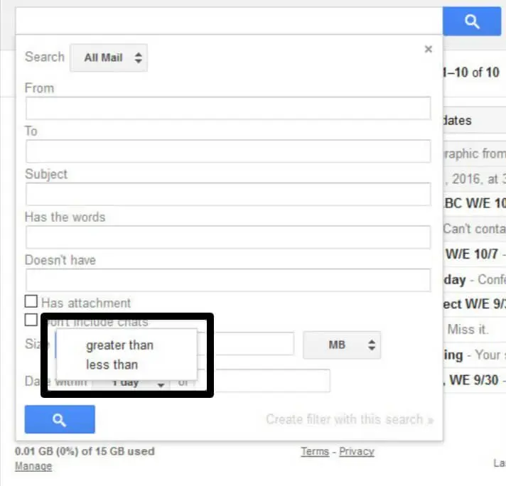 How to search Gmail for any email or sender?