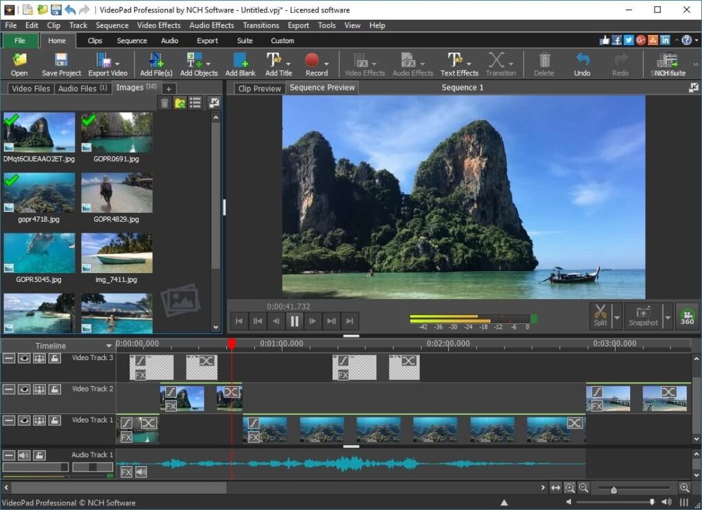 Videopad video editing software for windows