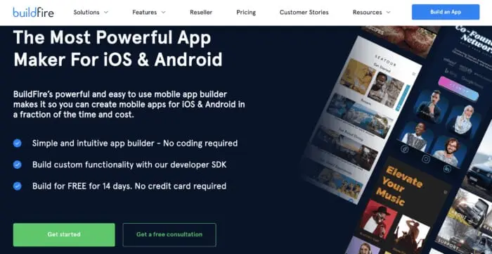 Mobile app development software
