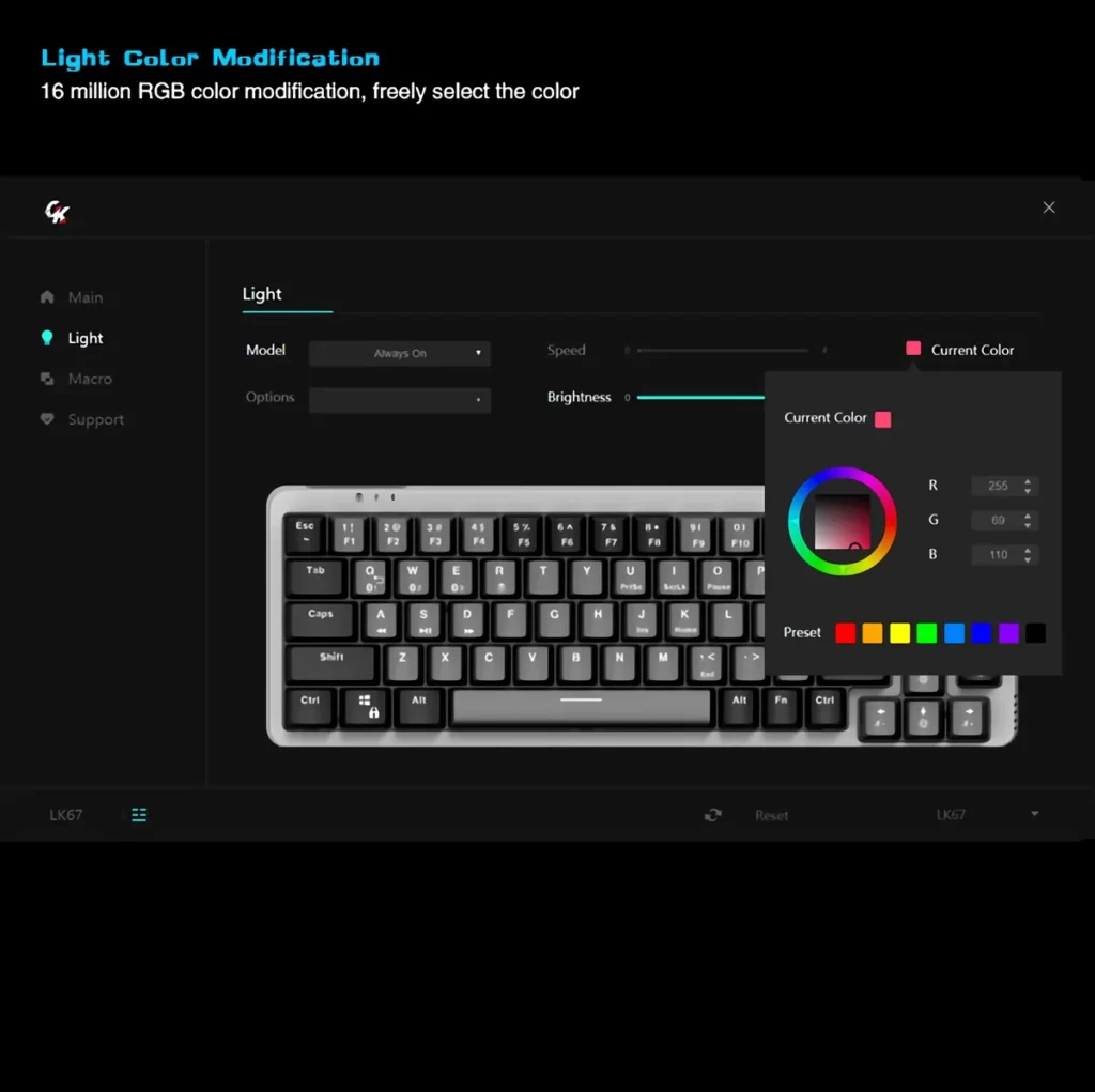 Keyboard Review: GamaKay LK67 Customizable Keyboard Set- Mechanical+LED