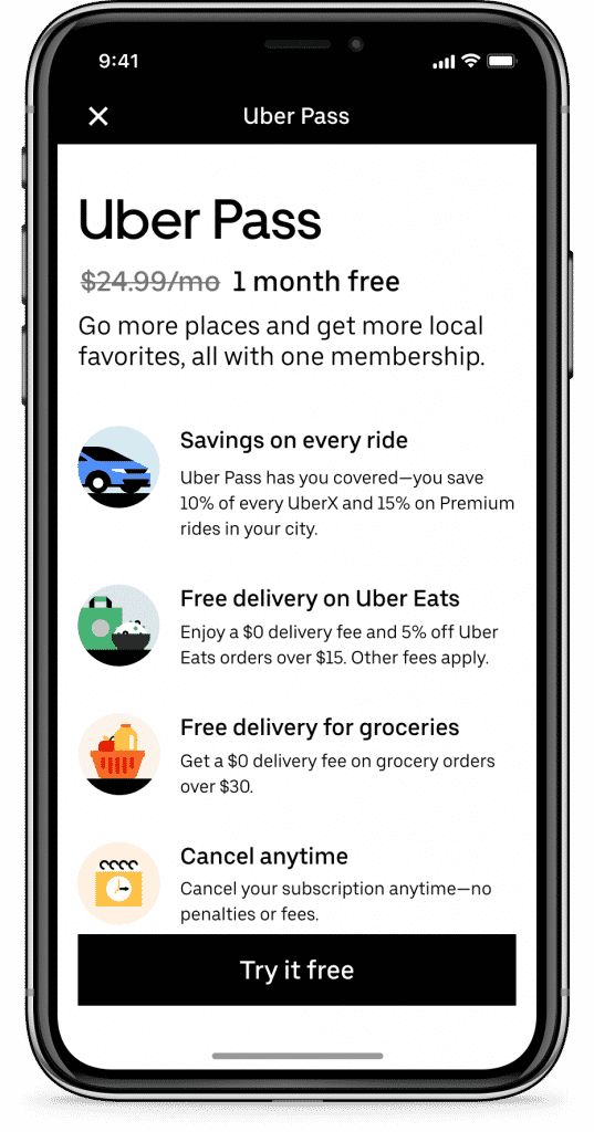 Uber Monthly Pass