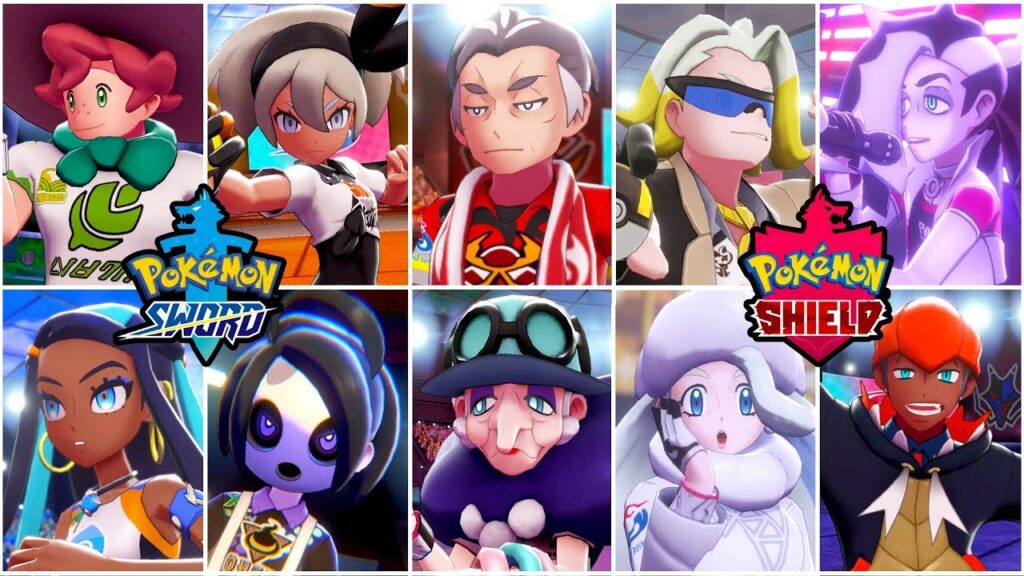 The Eight Gym Leaders of Pokemon sword and shield