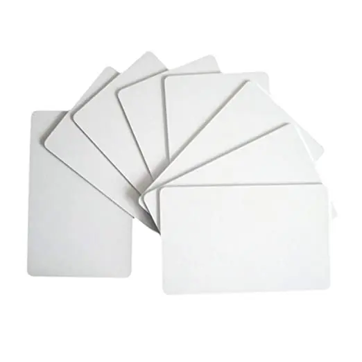 Blank White PVC ISO Cards 