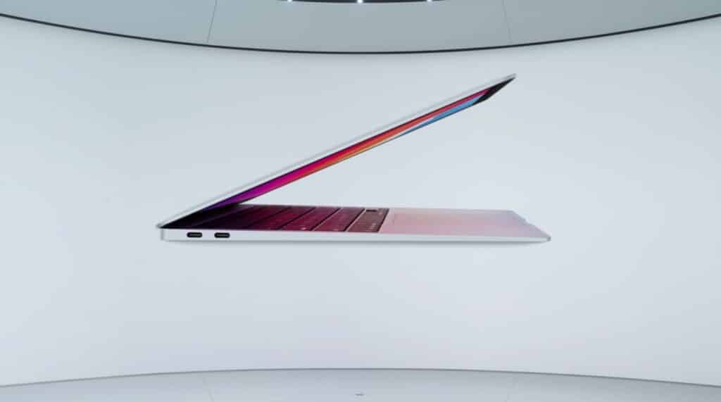 Thinner design of MacBook Air 2022