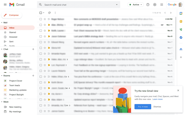 Gmail's new 'Integrated View' Notification