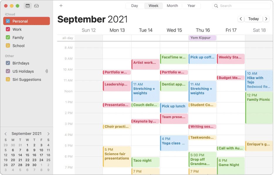In Use and Interface of iCalendar