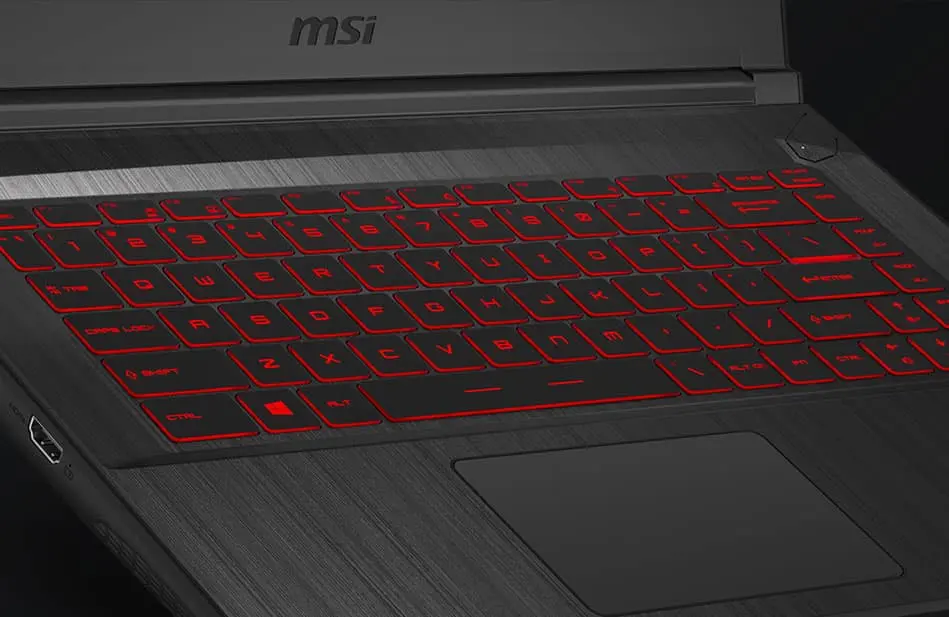 MSI Bravo 15 Keyboard and Touchpad