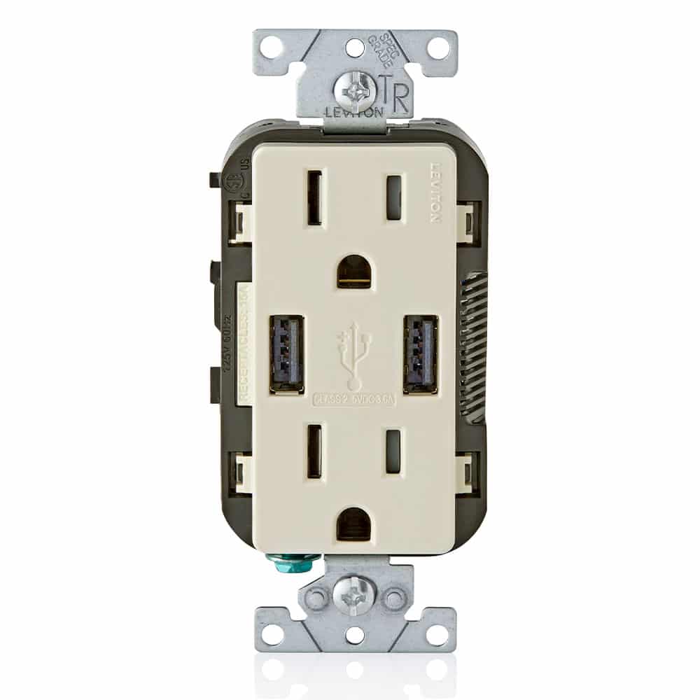 Leviton T5632-W: USB charging ports