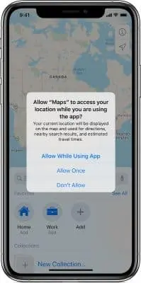 Give apps permission to use your location