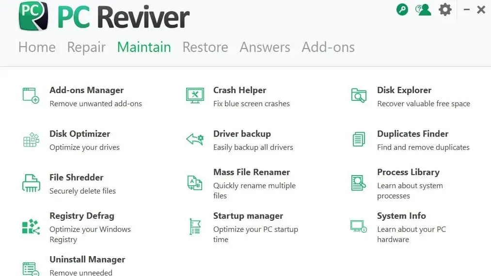 Disk Explorer and Cleaner in PC Reviver