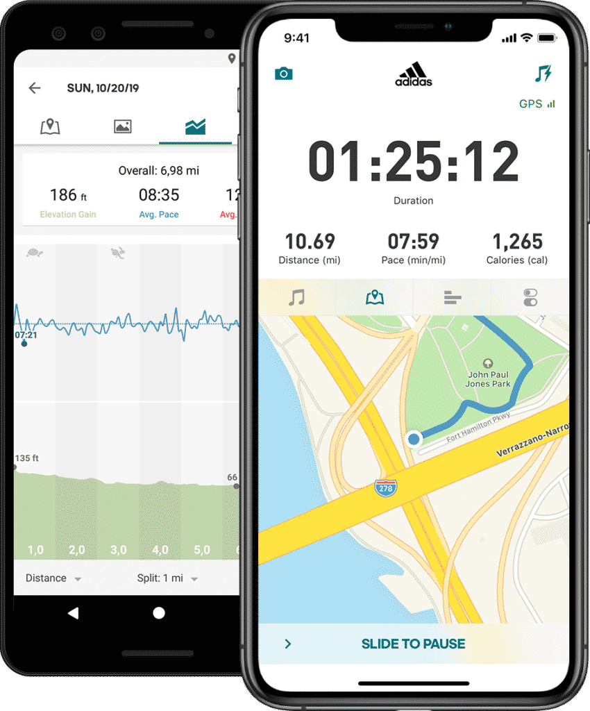  Interface: Adidas running app