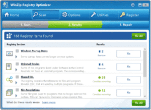 WinZip’s Registry Optimizer