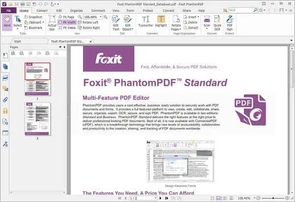 Foxit Phantom pdf converter