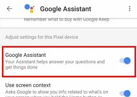 disable Google Assistant