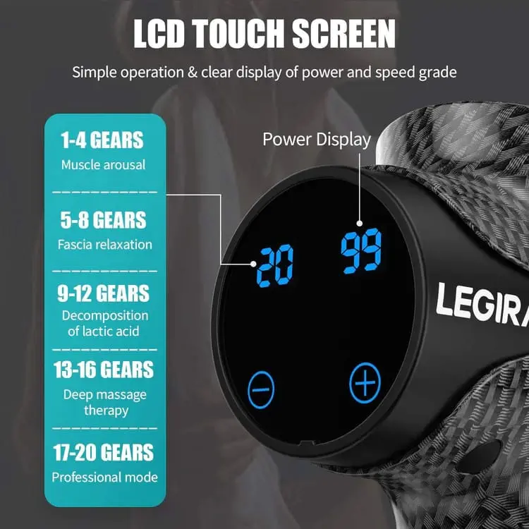 Legiral Le3 Massage Gun: Digital screen